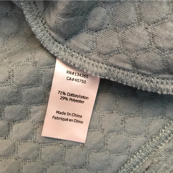 Marla Wynne Oversized Quilted Ottoman Jacket NEW Womens Large Sage Blue Green - Picture 10 of 11